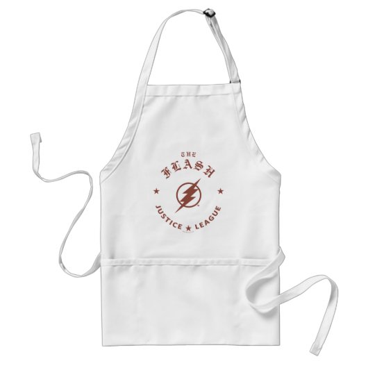 Justice League | Het Flash Retro Lightning Embleem Standaard Schort (Voorkant)