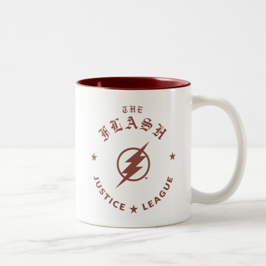 Justice League | Het Flash Retro Lightning Embleem Tweekleurige Koffiemok (Rechts)