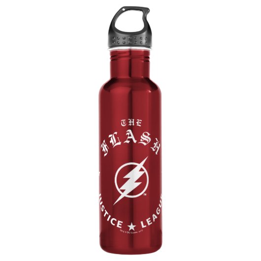Justice League | Het Flash Retro Lightning Embleem Waterfles (Voorkant)