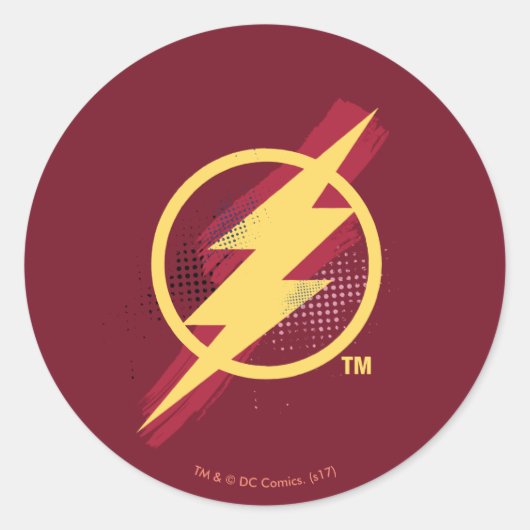 Justice League | Het Symbool van de Flits van de B Ronde Sticker (Voorkant)