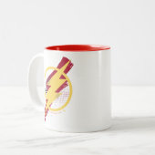 Justice League | Het Symbool van de Flits van de B Tweekleurige Koffiemok (Voorkant links)
