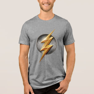 Justice League Het symbool van de metalen bouten Tri-Blend Shirt