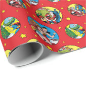 Justice League Holiday Comic Pattern Cadeaupapier (Rol Hoek)