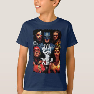 Justice League Je kunt de wereld niet alleen red T-shirt