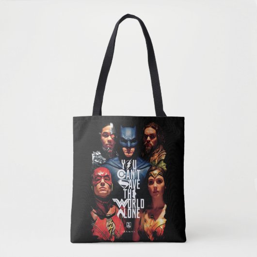 Justice League | Je kunt de wereld niet alleen red Tote Bag (Voorkant)