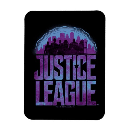 Justice League | Justice League City Silhouette Magneet (Verticaal)
