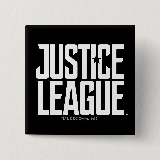 Justice League | Justice League Logo Vierkante Button 5,1 Cm (Voorkant)