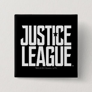 Justice League   Justice League Logo Vierkante Button 5,1 Cm