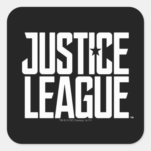 Justice League | Justice League Logo Vierkante Sticker (Voorkant)