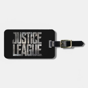 Justice League   Justice League Metallic Logo Bagagelabel