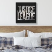 Justice League | Justice League Metallic Logo Canvas Afdruk (Insitu (Slaapkamer))