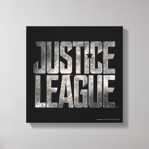 Justice League Justice League Metallic Logo Canvas Afdruk