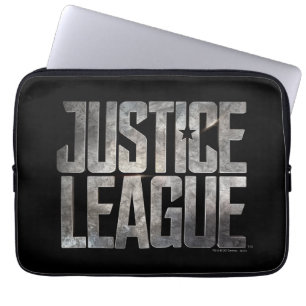 Justice League   Justice League Metallic Logo Laptop Sleeve