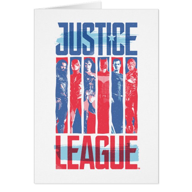 Justice League | Kunst met blauwe en rode Pop (Voorkant)