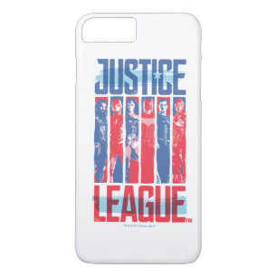 Justice League   Kunst met blauwe en rode Pop iPhone 8 Plus / 7 Plus Hoesje