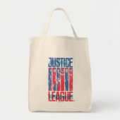Justice League | Kunst met blauwe en rode Pop Tote Bag (Voorkant)
