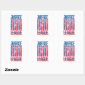 Justice League | Kunst met blauwe en rode Pop Vierkante Sticker (Vel)