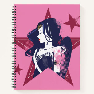 Justice League Kunst voor Wonder Woman & Stars Po Notitieboek