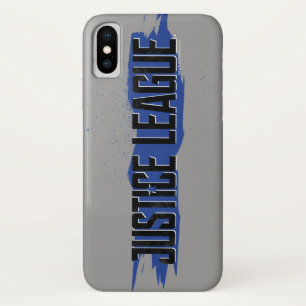 Justice League Logo Blue Stroke Justice League iPhone X Hoesje