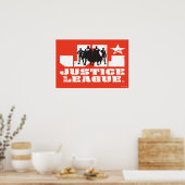 Justice League Logo en Character Silhouettes Poster (Keuken)