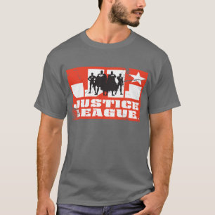Justice League Logo en Character Silhouettes T-shirt