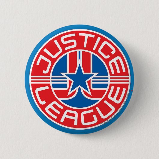 Justice League Logo Ronde Button 5,7 Cm (Voorkant)
