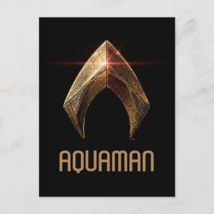 Justice League   Metallic Aquaman Symbol Briefkaart