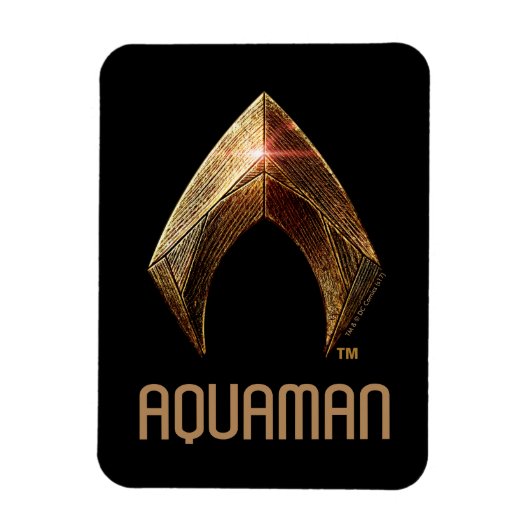Justice League | Metallic Aquaman Symbol Magneet (Verticaal)