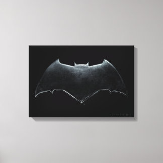Justice League | Metallic Batman-symbool Canvas Afdruk