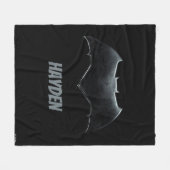 Justice League | Metallic Batman-symbool Fleece Deken (Voorkant (Horizontaal))