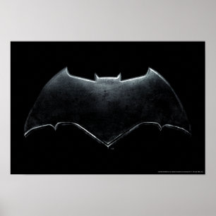 Justice League Metallic Batman-symbool Poster