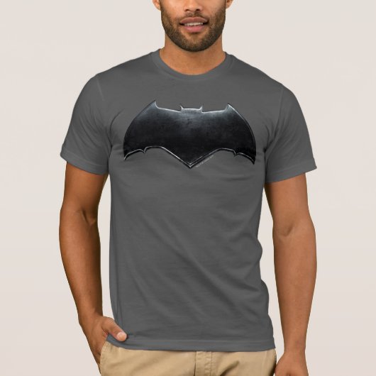 Justice League | Metallic Batman-symbool T-shirt (Voorkant)