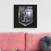 Justice League | Metallic JL Shield Canvas Afdruk (Insitu (Woonkamer))