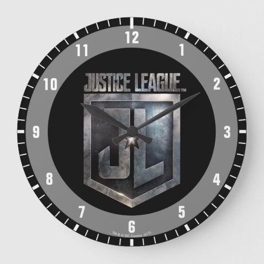 Justice League | Metallic JL Shield Grote Klok (Voorkant)