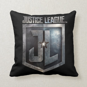 Justice League   Metallic JL Shield Kussen