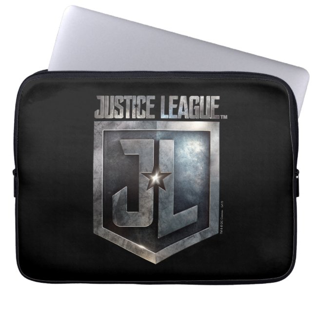 Justice League | Metallic JL Shield Laptop Sleeve (Voorkant)