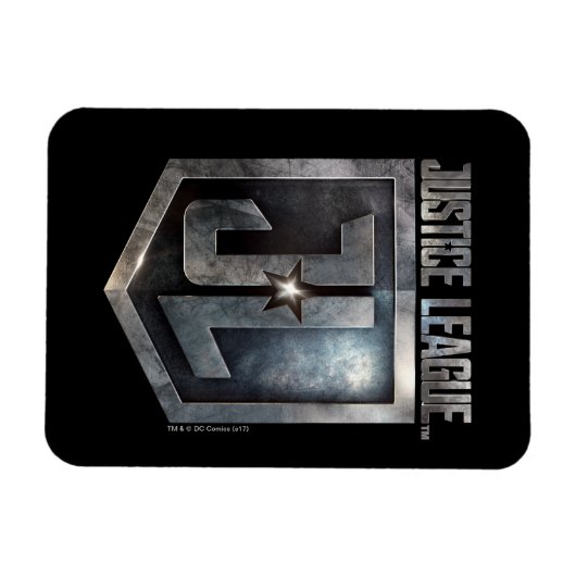 Justice League | Metallic JL Shield Magneet (Horizontaal)