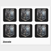 Justice League | Metallic JL Shield Vierkante Sticker (Vel)