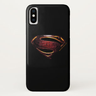 Justice League   Metallic Superman-symbool iPhone X Hoesje