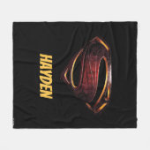 Justice League | Metallic Superman-symbool Fleece Deken (Voorkant (Horizontaal))