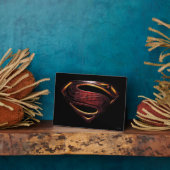 Justice League | Metallic Superman-symbool Fotoplaat (Zijkant)