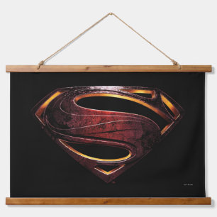 Justice League Metallic Superman-symbool Hangend Wandkleed