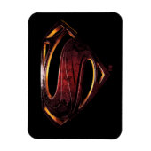 Justice League | Metallic Superman-symbool Magneet (Verticaal)