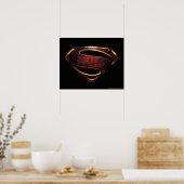 Justice League | Metallic Superman-symbool Poster (Keuken)