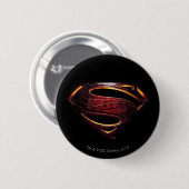 Justice League | Metallic Superman-symbool Ronde Button 5,7 Cm (Voorkant /achterkant)