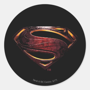 Justice League Metallic Superman-symbool Ronde Sticker