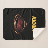 Justice League | Metallic Superman-symbool Sherpa Deken (Voorkant (horizontaal))