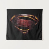 Justice League | Metallic Superman-symbool Wandkleed (Voorkant (horizontaal))