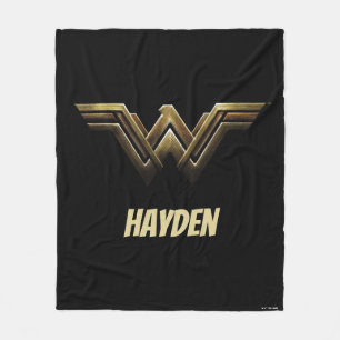 Justice League Metallic Wonder Woman Symbol Fleece Deken