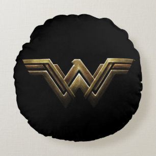 Justice League Metallic Wonder Woman Symbol Rond Kussen
